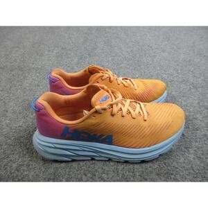 Hoka One One Rincon 3 Shoes Womens Size 7.5 Orange Pink Blue Running Sneakers